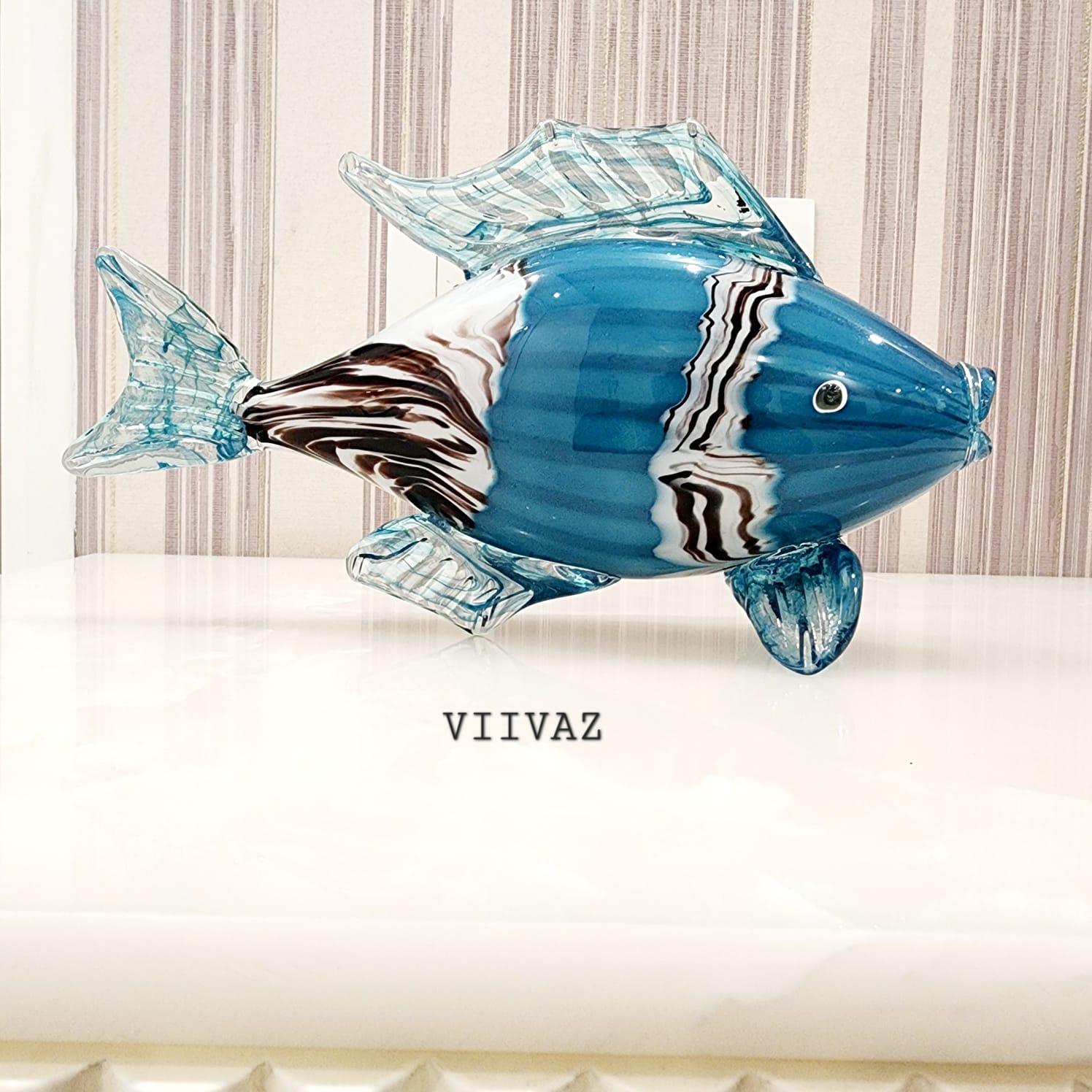 Murano Glass Fish Sculpture Style 13
